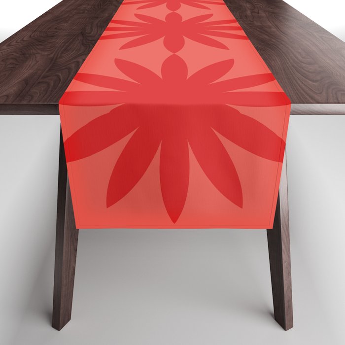 Red star flower Table Runner Gallery Image 1