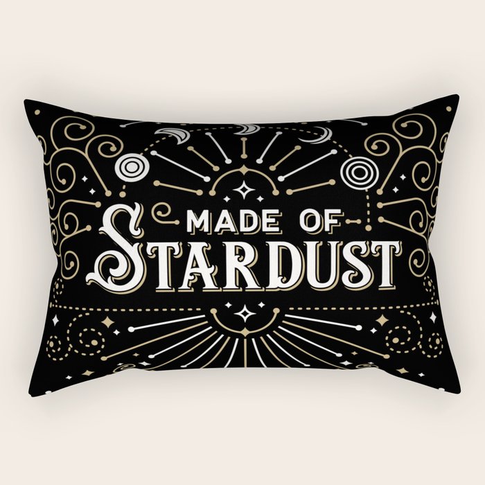 Made of Stardust - Black & Gold Palette Rectangular Pillow Gallery Image 1