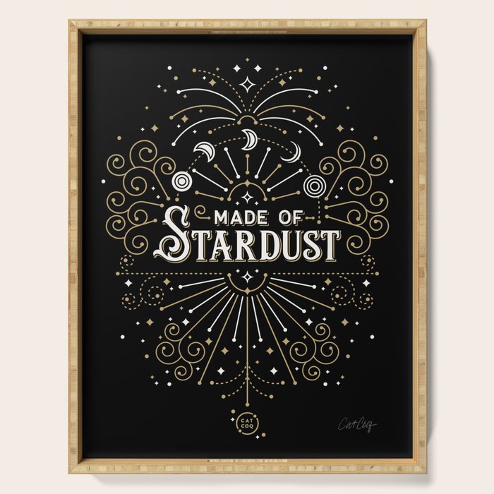 Made of Stardust - Black & Gold Palette Serving Tray Gallery Image 1