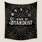 Made of Stardust - Black & Gold Palette Wall Tapestry Gallery Image 4