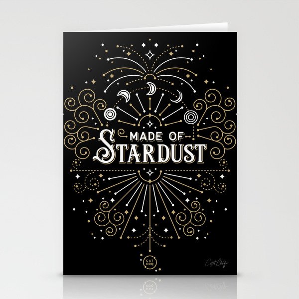 Made of Stardust - Black & Gold Palette Stationery Card Gallery Image 1