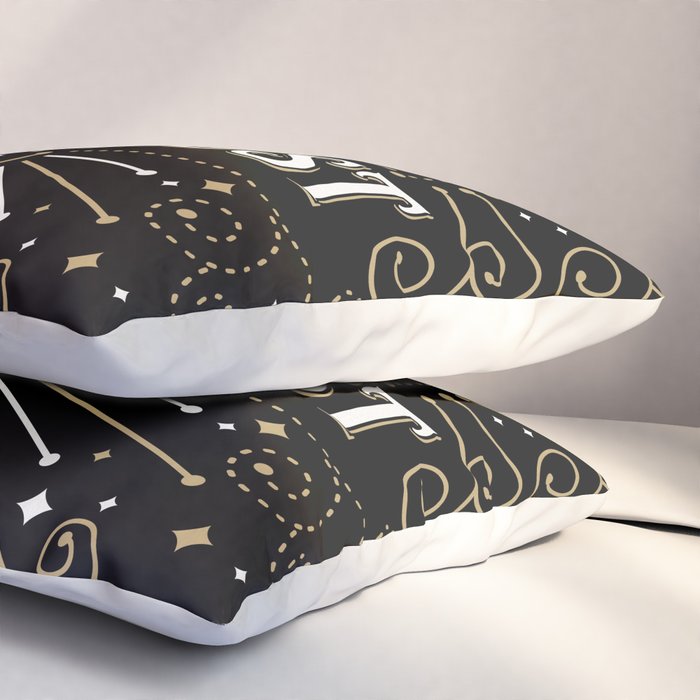 Made of Stardust - Black & Gold Palette Pillow Sham Gallery Image 3