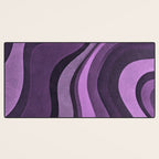 Wavy Watercolor Groovy Purple Shapes Desk Mat Gallery Image 3