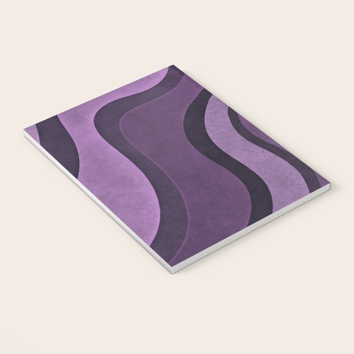 Wavy Watercolor Groovy Purple Shapes Notebook Gallery Image 3