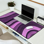 Wavy Watercolor Groovy Purple Shapes Desk Mat Gallery Image 2