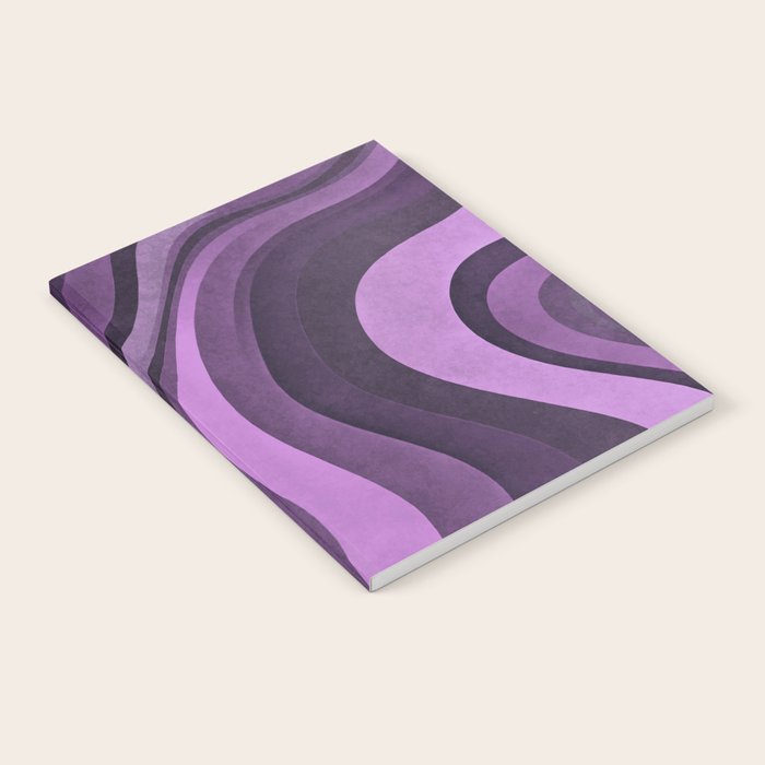 Wavy Watercolor Groovy Purple Shapes Notebook Gallery Image 1
