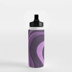 Wavy Watercolor Groovy Purple Shapes Water Bottle Gallery Image 2