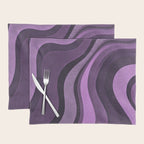 Wavy Watercolor Groovy Purple Shapes Placemat Gallery Image 1