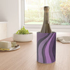 Wavy Watercolor Groovy Purple Shapes Wine Chiller Gallery Image 4