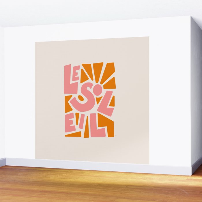 Le Soleil French Sun Wall Mural Gallery Image 2