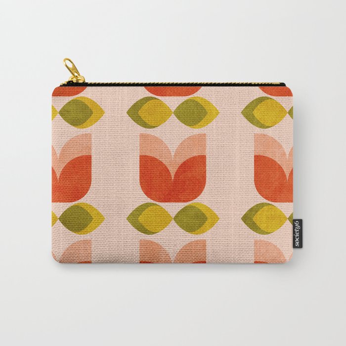 retro tulips midcentury Carry All Pouch Gallery Image 1