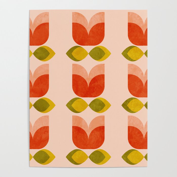 retro tulips midcentury Poster Gallery Image 4