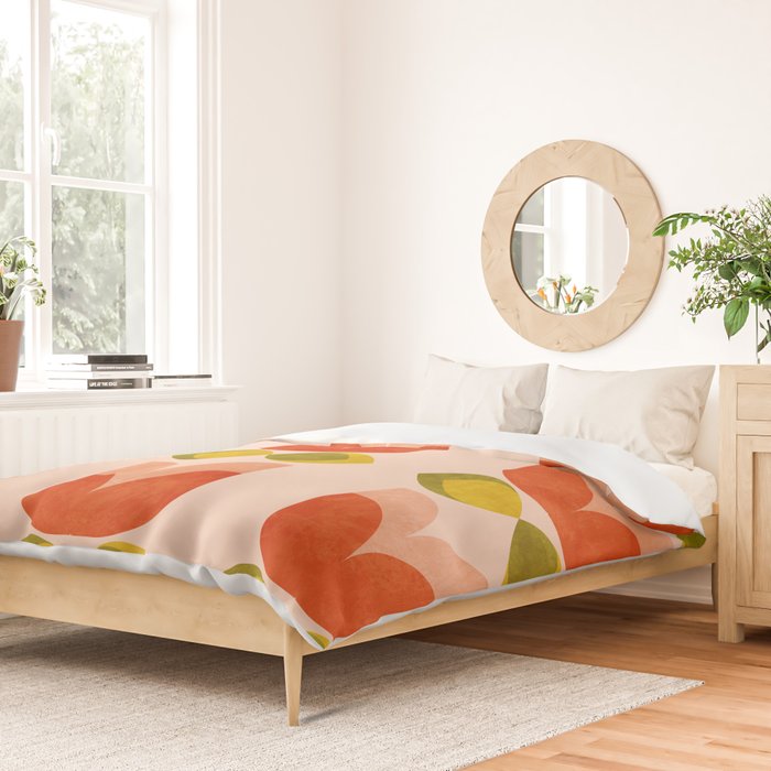 retro tulips midcentury Duvet Cover Gallery Image 2