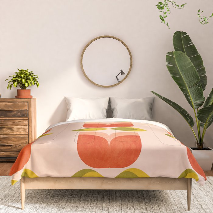 retro tulips midcentury Comforter Gallery Image 3