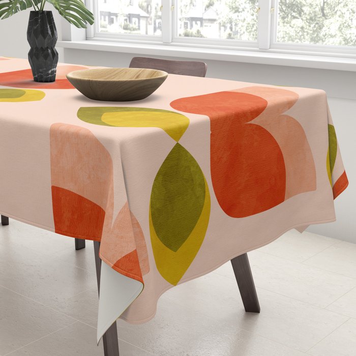 retro tulips midcentury Tablecloth Gallery Image 3