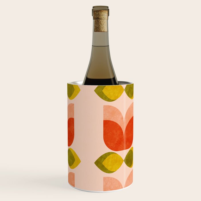 retro tulips midcentury Wine Chiller Gallery Image 3