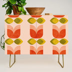 retro tulips midcentury Credenza Gallery Image 1