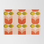 retro tulips midcentury Rug Gallery Image 2
