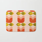retro tulips midcentury Bath Mat Gallery Image 1