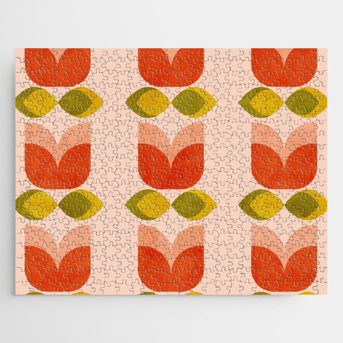 retro tulips midcentury Jigsaw Puzzle Gallery Image 1