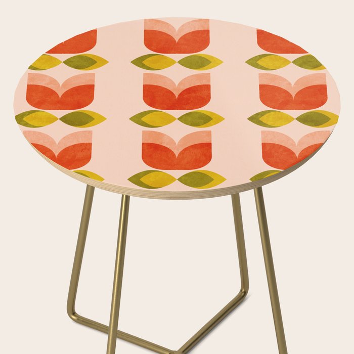 retro tulips midcentury Side Table Gallery Image 2