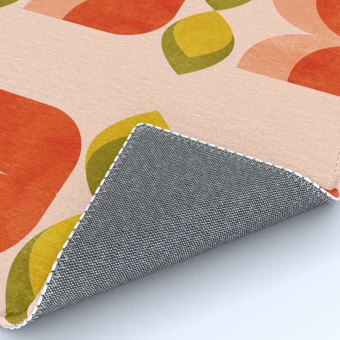 retro tulips midcentury Rug Gallery Image 4