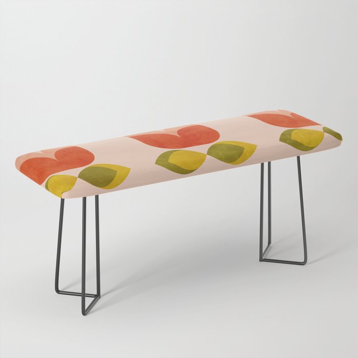 retro tulips midcentury Bench Gallery Image 1