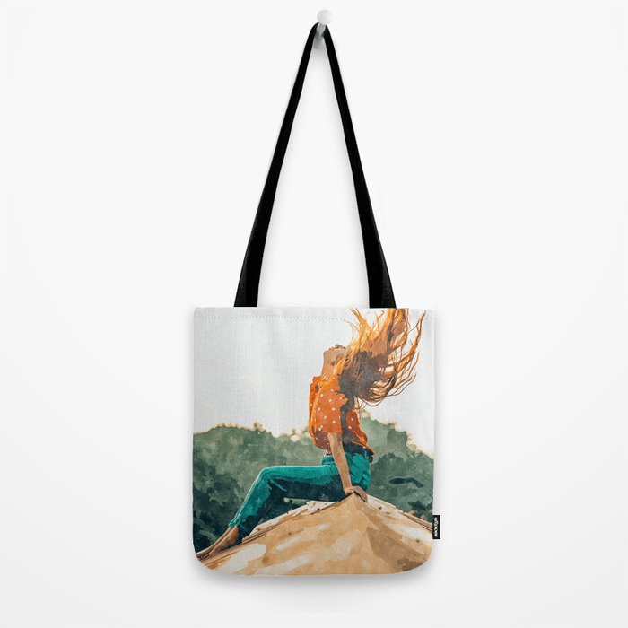 Live Free, Freedowm Woman Empower Painting, Fashion Female Human Rights Tote Bag Gallery Image 2