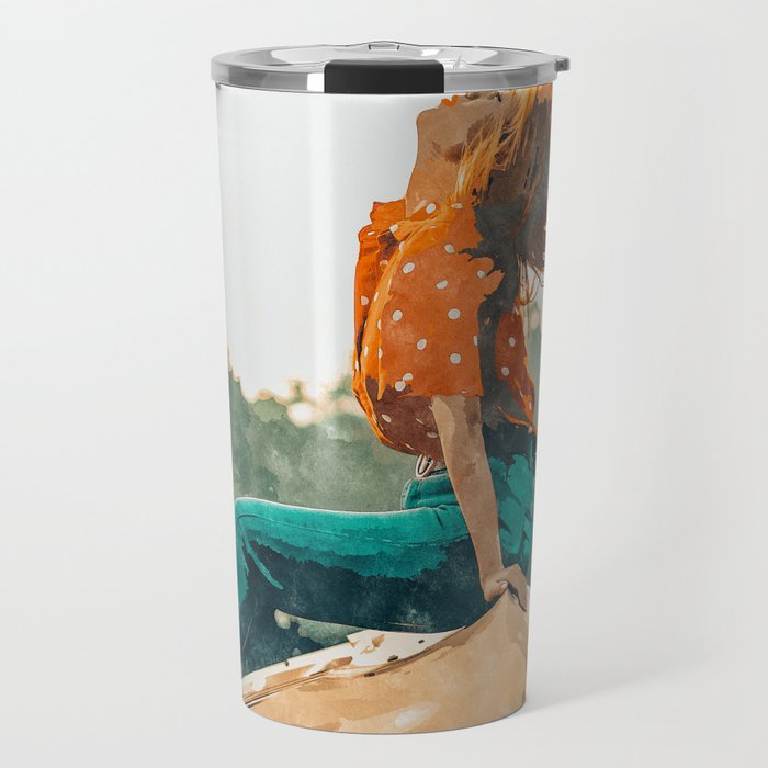 Live Free, Freedowm Woman Empower Painting, Fashion Female Human Rights Travel Mug Gallery Image 1