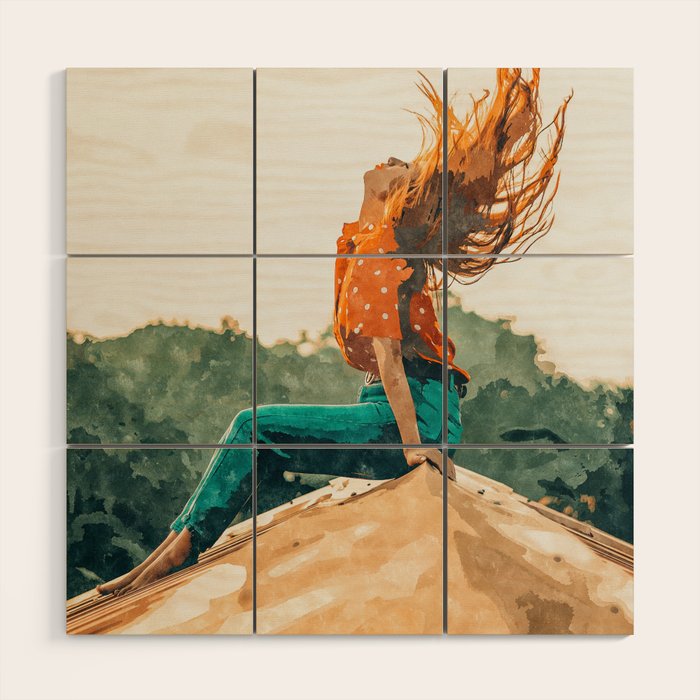 Live Free, Freedowm Woman Empower Painting, Fashion Female Human Rights Wood Wall Art Gallery Image 1