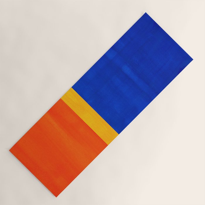 Wide Awake Blue Yellow And Orange Colorfield  Yoga Mat Gallery Image 1