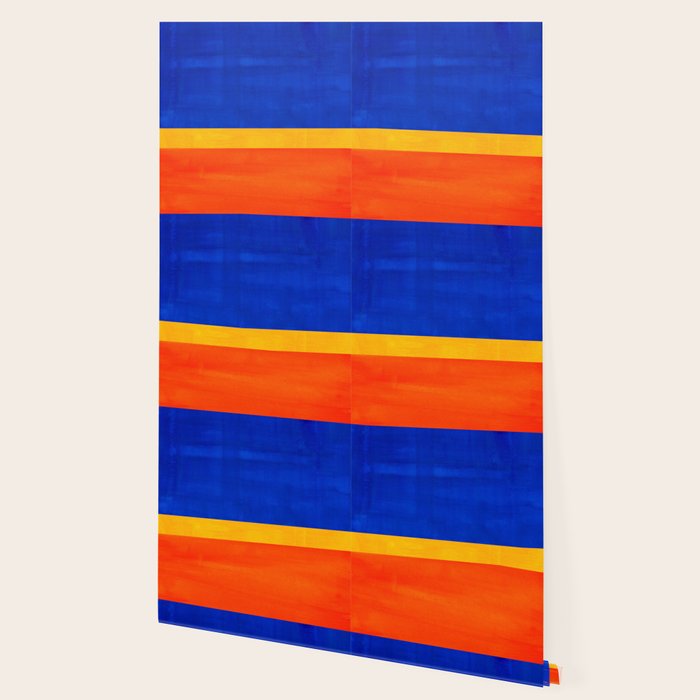 Wide Awake Blue Yellow And Orange Colorfield  Wallpaper Gallery Image 2