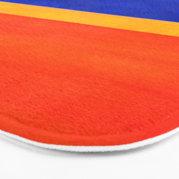 Wide Awake Blue Yellow And Orange Colorfield  Bath Mat Gallery Image 3