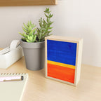 Wide Awake Blue Yellow And Orange Colorfield  Mini Art Print Gallery Image 2