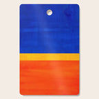 Wide Awake Blue Yellow And Orange Colorfield  Cutting Board Gallery Image 1