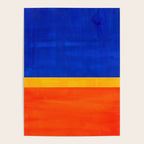 Wide Awake Blue Yellow And Orange Colorfield  Poster Gallery Image 4