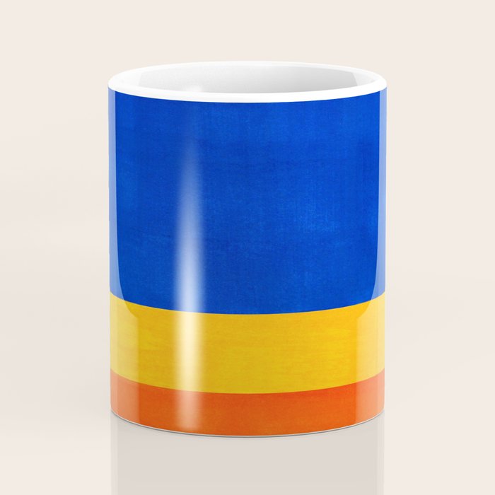 Wide Awake Blue Yellow And Orange Colorfield  Coffee Mug Gallery Image 4