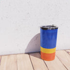 Wide Awake Blue Yellow And Orange Colorfield  Travel Mug Gallery Image 4