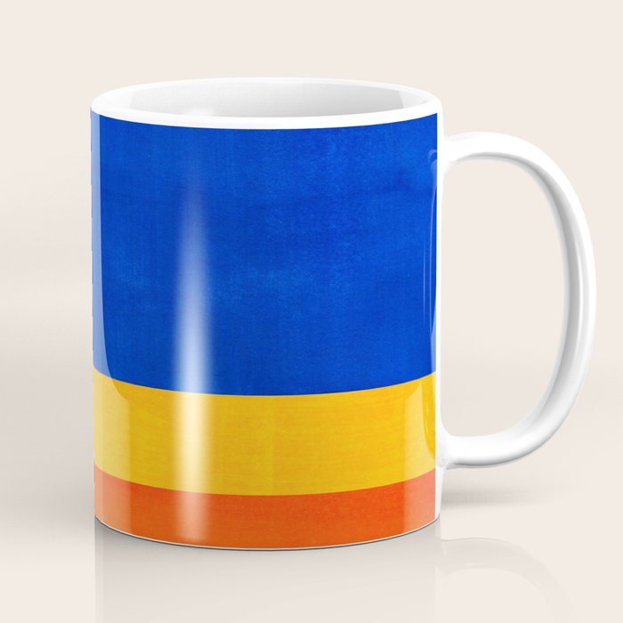 Wide Awake Blue Yellow And Orange Colorfield  Coffee Mug Gallery Image 1