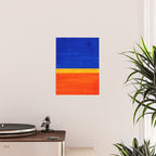 Wide Awake Blue Yellow And Orange Colorfield  Poster Gallery Image 2