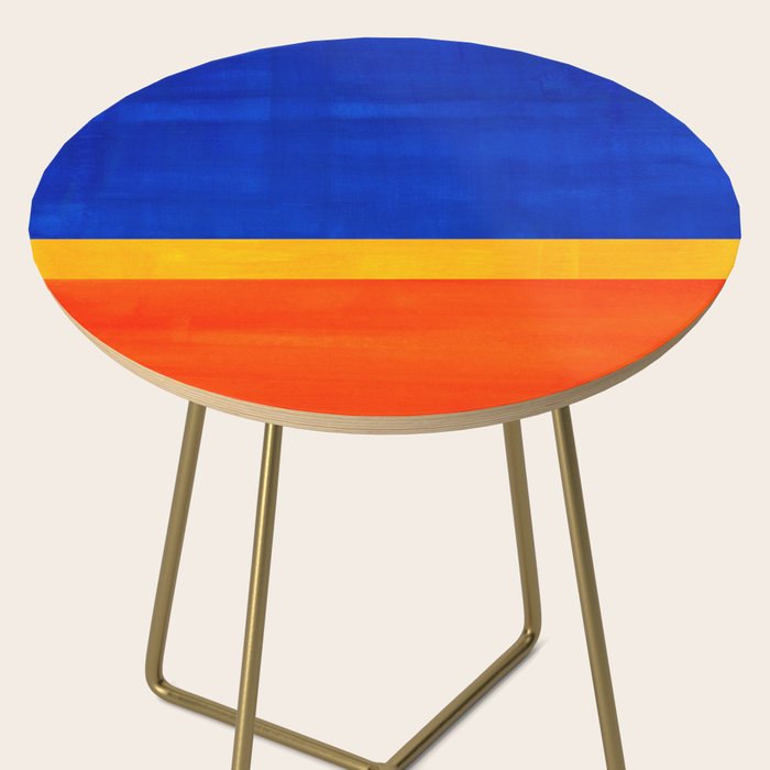 Wide Awake Blue Yellow And Orange Colorfield  Side Table Gallery Image 2