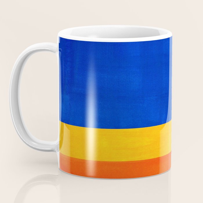 Wide Awake Blue Yellow And Orange Colorfield  Coffee Mug Gallery Image 3