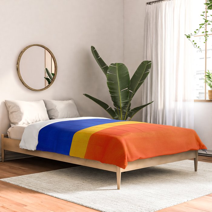 Wide Awake Blue Yellow And Orange Colorfield  Comforter Gallery Image 2