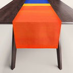 Wide Awake Blue Yellow And Orange Colorfield  Table Runner Gallery Image 1