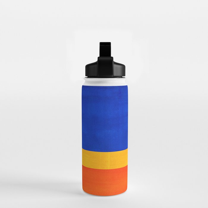 Wide Awake Blue Yellow And Orange Colorfield  Water Bottle Gallery Image 2