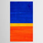 Wide Awake Blue Yellow And Orange Colorfield  Tablecloth Gallery Image 2
