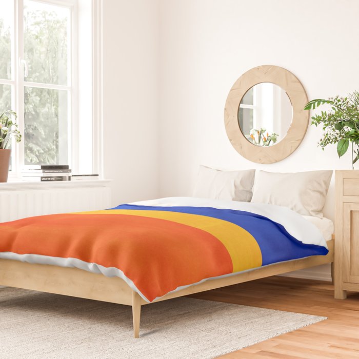 Wide Awake Blue Yellow And Orange Colorfield  Duvet Cover Gallery Image 2