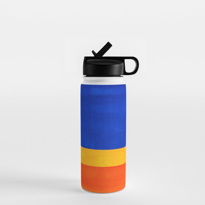 Wide Awake Blue Yellow And Orange Colorfield  Water Bottle Gallery Image 1