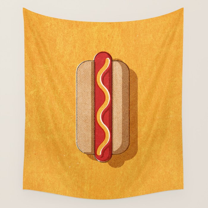 FAST FOOD / Hot Dog Wall Tapestry Gallery Image 1