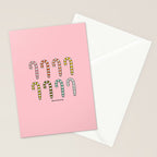 Rainbow Candy Canes Stationery Card Gallery Image 2